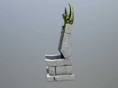 Devil Stone Throne 3D Model