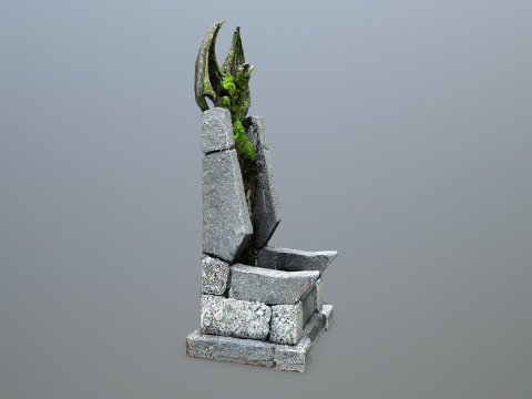 Devil Stone Throne Model 3D