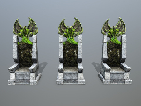 Devil Stone Throne Model 3D