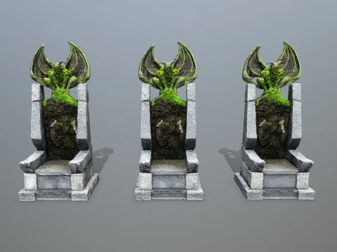 Devil Stone Throne 3D Model
