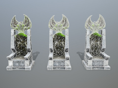 Devil Stone Throne Model 3D