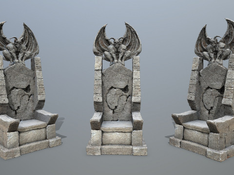 Devil Stone Throne 1 3D Model