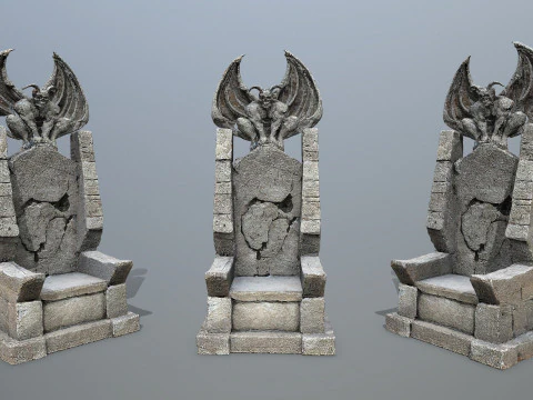 Diabelski kamienny tron ​​1 Model 3D