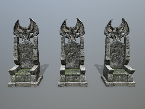 Devil Stone Throne 3 3D Model