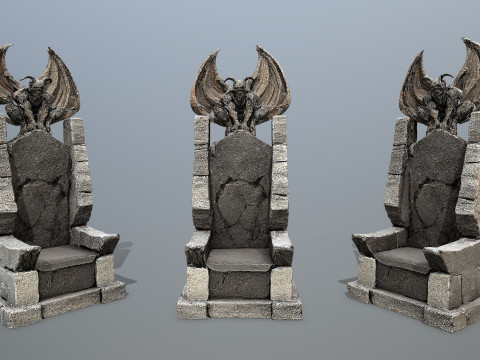 Devil Stone Throne 4 3D Model