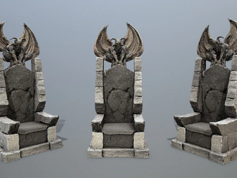 Diabelski kamienny tron ​​4 Model 3D
