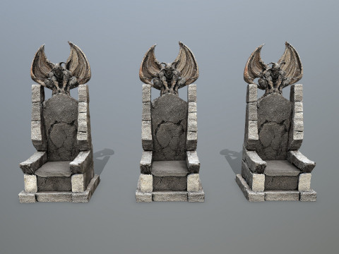 Devil Stone Throne 4 Modelo 3D