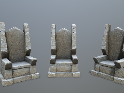 Stone Throne 1 3D Модель