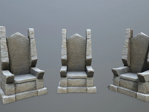 Trono di pietra 1 Modello 3D