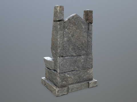 Stone Throne 1 3D Модель