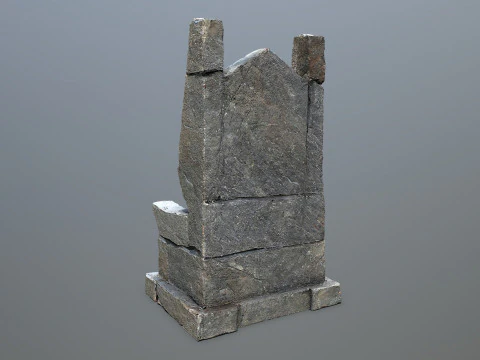 Stone Throne 1 3D Model