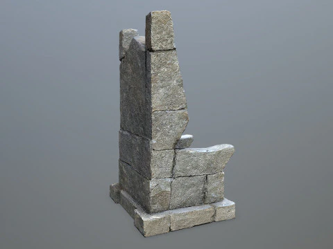 Stone Throne 1 3D Model