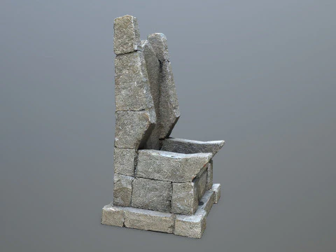Stone Throne 1 3D Model