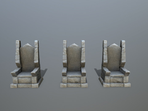 Stone Throne 1 3D Модель