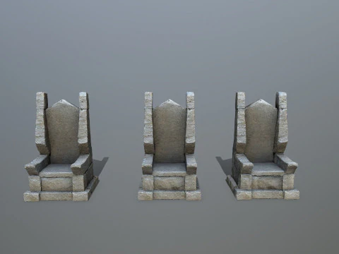 Stone Throne 1 3D Model