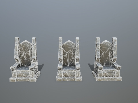 Stone Throne 1 3D Модель