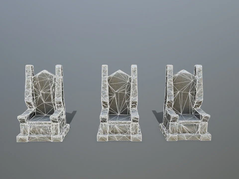 Stone Throne 1 3D Model