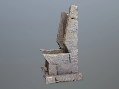 Stone Throne 2 3D Model