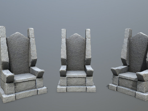 Stone Throne 3 3D Модель