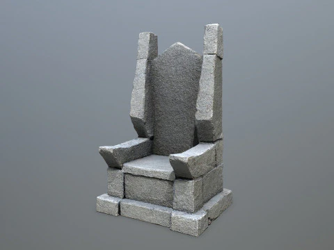 Stone Throne 3 3D Model