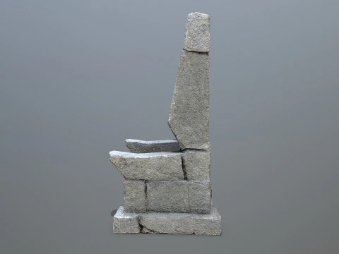 Stone Throne 3 3D Model