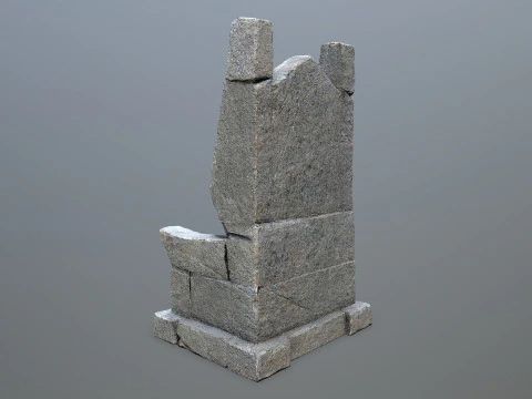 Stone Throne 3 3D Model