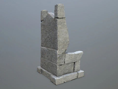 Stone Throne 3 3D Model