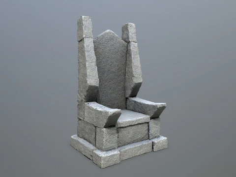 Stone Throne 3 3D Model