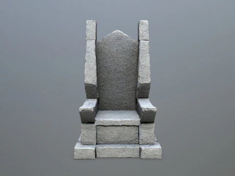 Stone Throne 3 3D Model