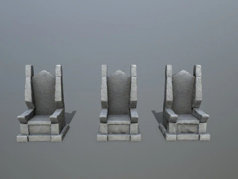 Stone Throne 3 3D Model