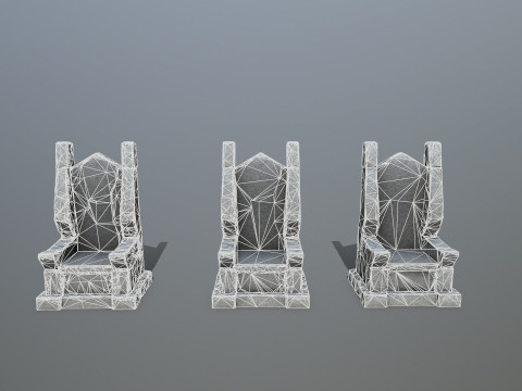 Stone Throne 3 3D Модель