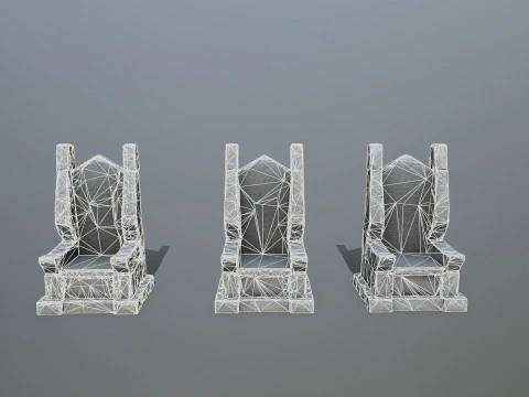 Stone Throne 3 3D Model