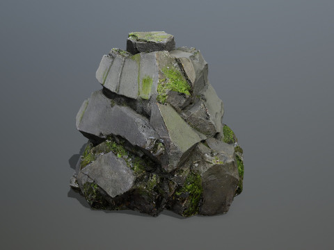 Mossy rocks 3D 모델