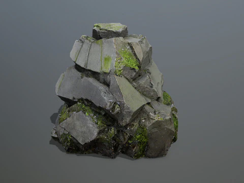 Mossy rocks 3D Model