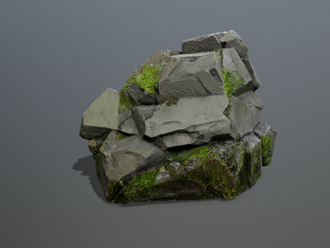 Mossy rocks 3D 모델