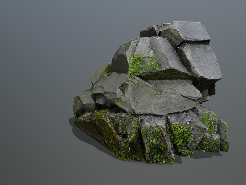Mossy rocks 3D 모델