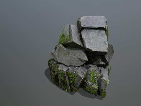 Mossy rocks 3D 모델