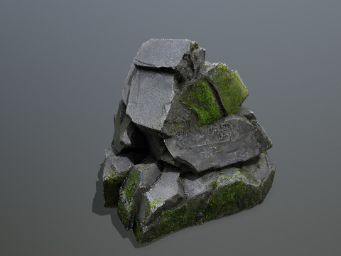 Mossy rocks 3D 모델