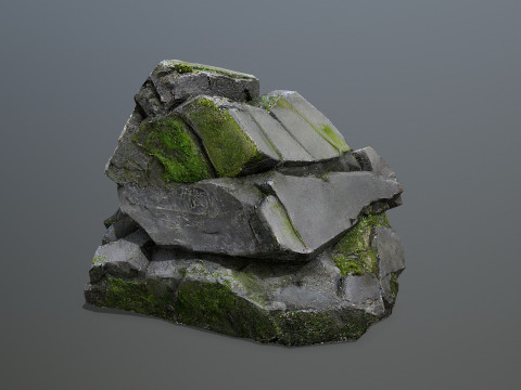 Mossy rocks 3D 모델