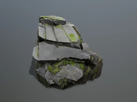 Mossy rocks 3D Model
