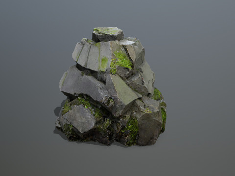 Mossy rocks 3D 모델