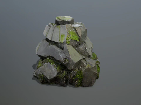 Mossy rocks 3D Model
