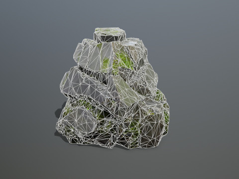 Mossy rocks 3D 모델