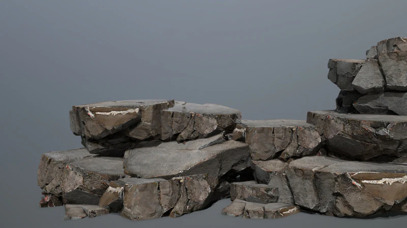 Desert rocks 3D Model .c4d .max .obj .3ds .fbx .stl .blend