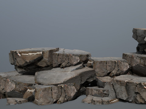 Desert rocks Model 3D
