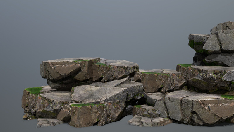 Forest rocks 3D-Modell .c4d .max .obj .3ds .fbx .stl .blend 