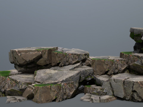 Forest rocks Model 3D