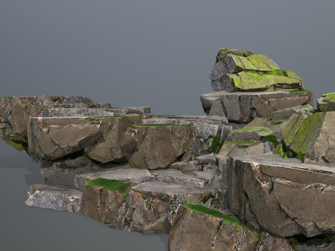 Forest rocks 3D-Modell