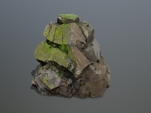 Forest rocks 3D-Modell