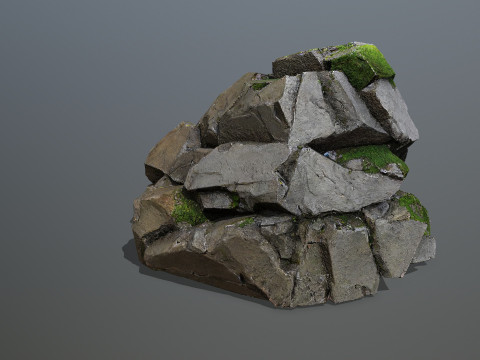 Forest rocks 3D-Modell